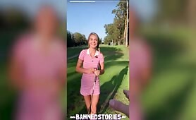 Belle coquine se fait prendre sur un parcours de golf